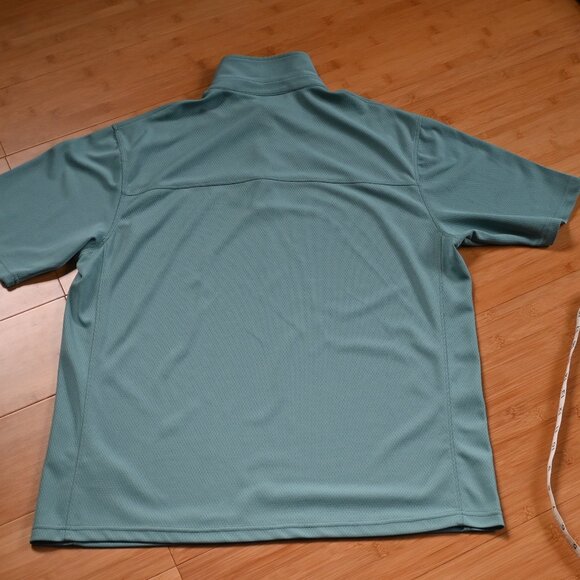 Pair of Men's World Wide Sportsmen Polo Shirts Size Large Sea Green and Grey - Picture 13 of 14